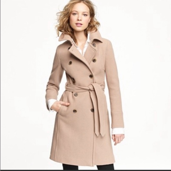 J. Crew Jackets & Blazers - 🦋HP🦋J Crew Gray Stadium Cloth Boulevard Trench
Coat - size 0 , Navy